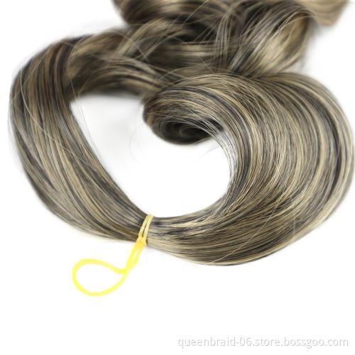 20Inch Loose Wave Spiral Curls Synthetic Crochet Braids Hair Extensions Pre Stretched Braiding Hair For Black Women Hair